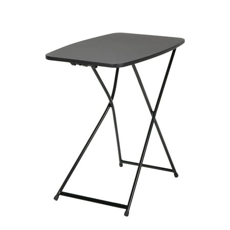 Indoor Outdoor Adjustable Height Folding Table (2pk) - 18" x 26"- Black - Cosco