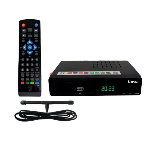 Decodificador  Bloosom Convertidor Digital Tv Full Hd 1080p + Antena Negro