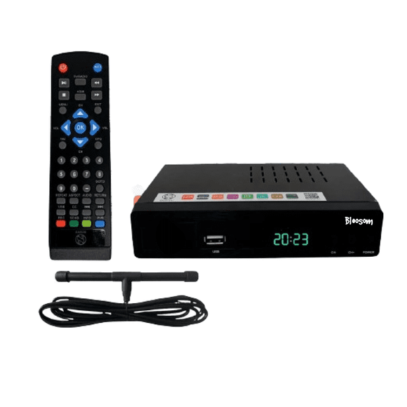 Decodificador Bloosom Convertidor Digital Tv Full Hd 1080p + Antena Negro