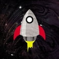 thumbnail image 2 of Grey, Jace 20x20 White Modern Wood Framed Museum Art Print Titled - Spaceship Adventure, 2 of 4