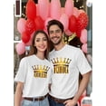 thumbnail image 1 of T-Shirts Imprimés Couronne "King" & "Queen" pour la Saint-Valentin - Col Rond Décontracté, Manches Courtes, Lavable en Machine - Parfait pour Célébration de Couples, T-Shirts de Saint-Valentin pour Adultes, Hommes, Femmes, 1 of 7