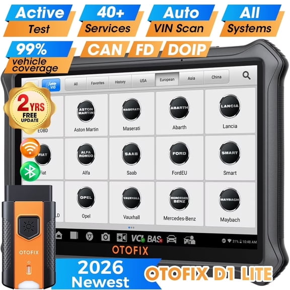 OTOFIX D1 LITE OBD2 Scanner Car Diagnostic Tool Bluetooth Wireless Bi-Directional Control OBD Automotive Scan Tool Active Test