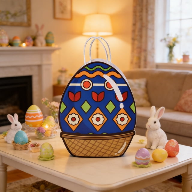 Easter Decorations With Handle. A Colorful And Beautifully Packaged Children's Birthday Party With Of 19x16cm.