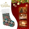 thumbnail image 4 of Coolnut 1PCS Christmas Stocking Boho Mandala Style Xmas Stockings Decoration for Family Holiday Party Ornaments Decor Fireplace, 17.7 x 12 Inch, 4 of 7