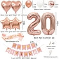 thumbnail image 2 of Rose Gold 20th Birthday Decoration Set, 2 of 5