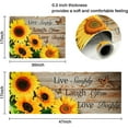thumbnail image 4 of 2 Pieces Sunflower Kitchen Rugs and Mats Sunflower on The Wooden Kitchen Decor Farmhouse Anti Fatigue Mat Non Skid Washable Standing Mat Live Laugh Love Kitchen Rugs17x30+17x47inch, 4 of 6