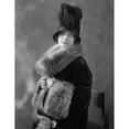 thumbnail image 2 of Women Wearing Fur Lined Velvet Coat With Opulent Fur Collar And Cuffs. Her 1920S Cloche Hat Is Ornamented With Ostrich, 2 of 2