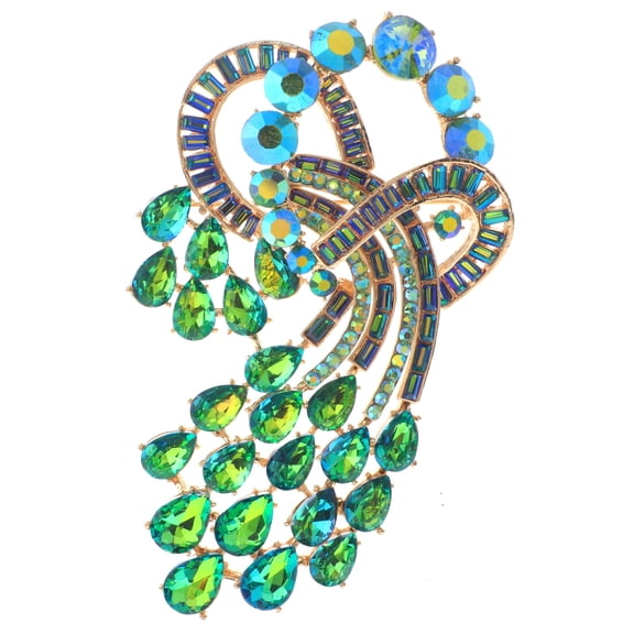 Extra Large Crystal Flower Brooch