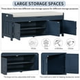 thumbnail image 3 of Royard Oaktree Storage Bench for Entryway, Shoe Bench with Lift Top Storage and Shutter-shaped Doors, 3 of 7