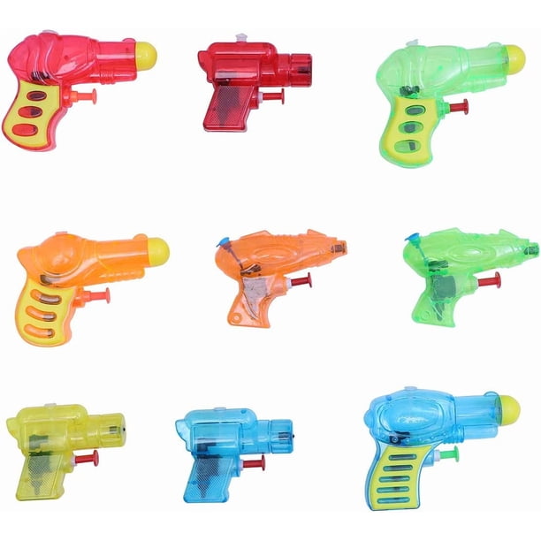 24 pistolas de agua de plástico para niños, juguetes de playa y piscina (color aleatorio)