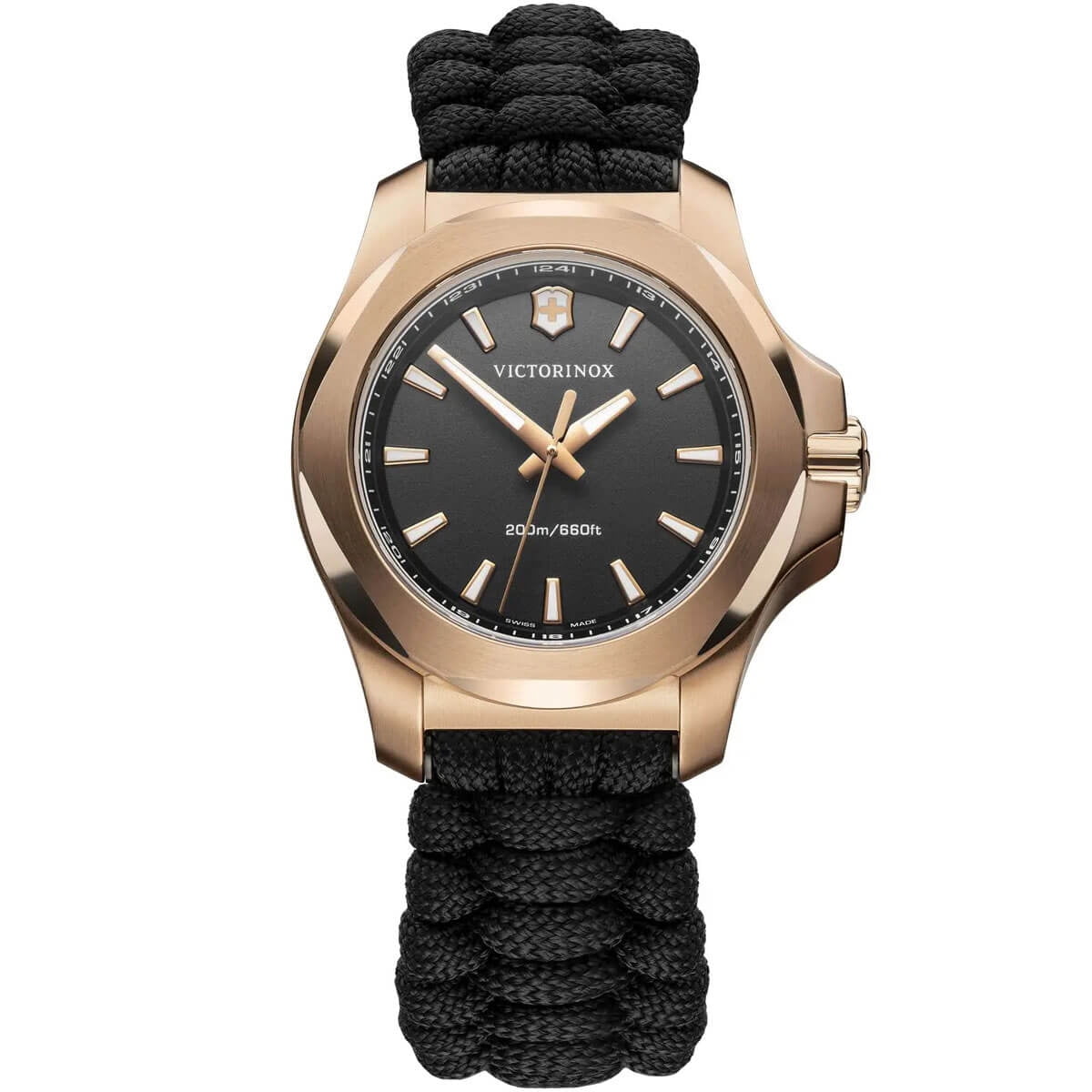 Victorinox Swiss Army 241880 Women's I.N.O.X. V Black Strap Watch
