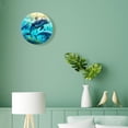 thumbnail image 4 of 14 Inch Wall Clock Battery Operated Silent Clock Decorative for Office, Kitchen, Outdoor, Living Room，Beautiful Dolphin Ocean Sea Coral Reef Style, 4 of 4