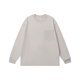 thumbnail image 1 of pstuiky camisetas de manga larga para hombre, Camiseta informal de manga larga con cuello redondo y bolsillos de color liso para hombre salir tops xl, 1 of 5
