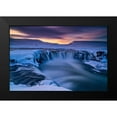 thumbnail image 2 of Ruoppolo, Luigi 24x17 Black Modern Framed Museum Art Print Titled - Wintry Waterfall, 2 of 5