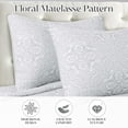 thumbnail image 4 of Superior Enzy Floral Matelasse Bedspread Set, Queen, Silver, 4 of 9