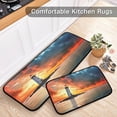 thumbnail image 5 of Lighthouse Anti Fatigue Mats for Kitchen Floor,Set of 2 Non Skid Washable Waterproof Anti Kitchen Floor Mats for Kitchen Office Laundry Room Bathroom (19"x27"+19"x47") Home Decor, 5 of 7