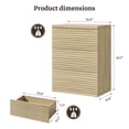 thumbnail image 3 of SICOTAS 33.7" Tall 3 Drawer Nightstand Dresser Set of 2, Modular Storage Cabinet, Modern Fluted Chest of Drawer with Slide Rails, Dresser TV Stand, End Table for Bedroom/Living Room, Natural Oak, 3 of 7