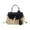 Black, variant on Handmade Bohemian Woven Straw Tote Bag for Women Summer Beach Crossbody Purse with Top Handle