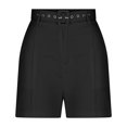 thumbnail image 4 of Womens Shorts Dressy Sevevn Women's Solid Suit Pant With Pockets Waisted Shorts With Belt, 4 of 6
