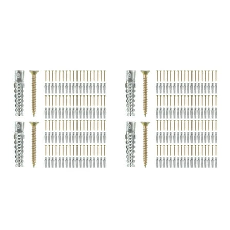 100 Sets Wall Anchors Heavy Duty Steel Wall Anchors Drywall Hollow Screws Anchors