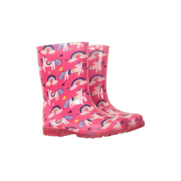 Mountain Warehouse Boys/Girls Splash Unicorn And Rainbow Light Up Galoshes