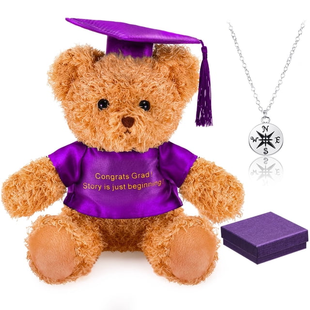 Set de regalo de graduación Zhanmai 2025 con oso de peluche y collar