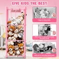 thumbnail image 3 of Organizador de almacenamiento de juguetes Woodure con forma de animal de peluche Zoo Pink 40+, 3 of 6