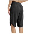 thumbnail image 4 of Puntoco pantalones cortos de verano para mujer, pantalones cortos informales con bolsillos laterales, pantalones cortos sueltos de cintura alta, pantalones de pierna ancha, 4 of 7