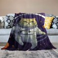 thumbnail image 2 of Orinice  Outer Space Soft Flannel Fleece Throw Blanket, Scottish Fold Cat Astronaut in with Stars and Planets in The Sky, Cozy Plush for Indoor and Outdoor Use,Quartz Mustard 40x50in, 2 of 6