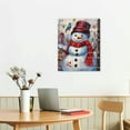 thumbnail image 2 of PRATYUS  Christmas Wall Art Canvas Prints - Snowman Picture Painting - Modern Wall Artwork Framed for Gifts Bathroom Home Kitchen Office Christmas Decor -16x20 Inch, 2 of 3