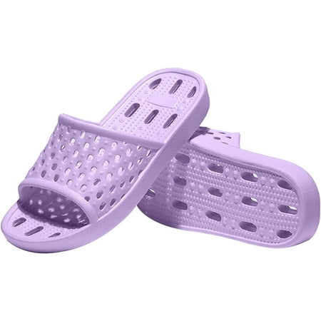 

QWZNDZGR Women s Shower Sandal Slippers Quick Drying Gym Shower Shoes Non Slip Soft Sole Open Toe House Slippers