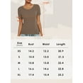 thumbnail image 6 of Anygrew Tops with Built in Bra for Women Casual Short Sleeve Fitted Scoop Neck Ribbed Knit Shirts, 6 of 6