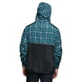 thumbnail image 6 of G-Style USA Men's Plaid Checkered Anorak Windbreaker Jacket JK5008 - Teal - 4X-Large, 6 of 6