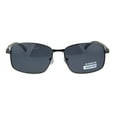 thumbnail image 2 of Mens Polarized Lens Aluminum Arm Metal Rim Light Weight Agent Sunglasses Gunmetal Black, 2 of 4