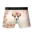 thumbnail image 2 of Happy Mother's Day Jack Russell Terrier with Flower Crown All Over Print Boxer Briefs Underwear for Men Dad Parson Jack Dog Lover - 13004, 2 of 6
