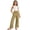 Khaki, variant on Gyexs Girls Wide Leg Linen Pants School Uniform Pants Cozy Elastic Waist Summer Casual Beach Trousers with Pockets (Light Green, 13-14 Years)