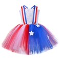 thumbnail image 5 of Trajes para niñas Vestido sin mangas sin tirantes Día de la Independencia Vestido de malla/S/ kaili Sencillez, 5 of 5