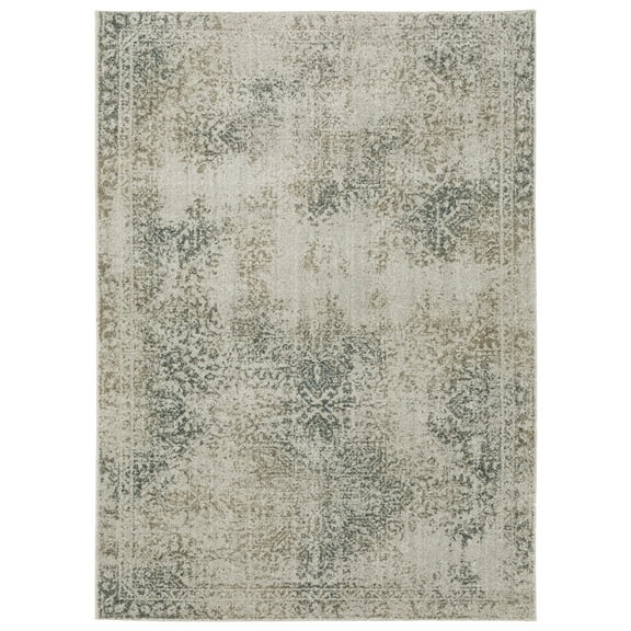 Alton Vintage Rug 070E9 in Grey Rectangle 3' 3" X 4 ' 11"