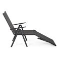 thumbnail image 5 of Jomeed Chaise Outdoor Reclining Adjustable Folding Patio Lounge Chair, Gray, 5 of 11