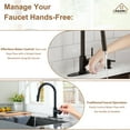thumbnail image 2 of CASAINC Single Handle Kitchen Faucet with Pull Down Sprayer, Touchless Sensor, Deck Mounted, Matte Black, 2 of 4