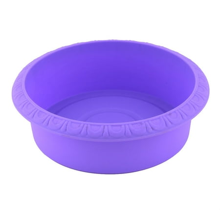 Tuck Box Tea Room - Home Plastic Round Tea Table Decor Plant Lotus Grass Flower Pot Container Purple