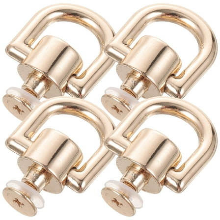 Soimiss Rivet Studs Rings Handbag Hardware Golden Zinc Alloy 4Set