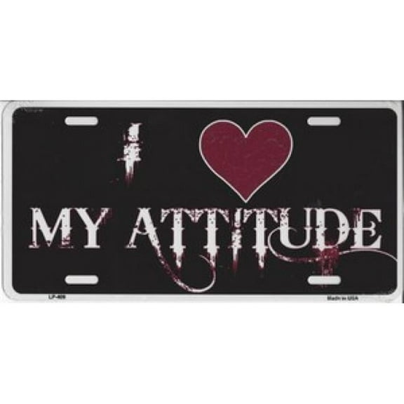 I Heart My Attitude License Plate