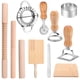 thumbnail image 1 of Kit de Herramientas para Hacer Pasta de 11 Pzas, Set Eficiente para Hacer Pasta con Rodillo de Rosca de Madera, Cortador de Masa, Cortador de Dumplings, Set de Ravioles Multiusos para Cocina, 1 of 11