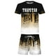 thumbnail image 1 of Pantalones cortos de manga corta transpirables para adultos con conjunto de dos piezas de jersey holgado estilo lavado con tinta, 1 of 3