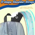 thumbnail image 2 of 17 Inch Lightweight Backpack,PVC Waterproof Oxford Fabric, Ergonomically Designed, with Large Capacity, Aqua Blue Watercolor, 2 of 5
