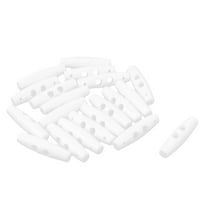 Plastic Olive Shape Buttons 2 Holes Scrapbooking Sewing Toggle 38mm Length 20pcs