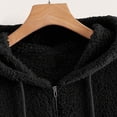 thumbnail image 5 of Niaviben Fleece Sweatshirts for Women Comfrt Hoodie Zip Up Jacket Long Hoodies for Women's Jackets Long Sweatshirts for Women Sports Jackets for Women Black 2XL, 5 of 6