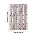 thumbnail image 3 of VOTRUDI Canvas Shower Curtain Lightweight Floral 71x79in with Split Rings, 3 of 9