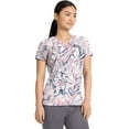 thumbnail image 4 of Healing Hands Amanda Print Scrub Top for Women, V-Neck, 3 Pockets, Modern Fit, 2-Way Stretch, Short Sleeve - 2266, XS, Serene Safari, 4 of 6